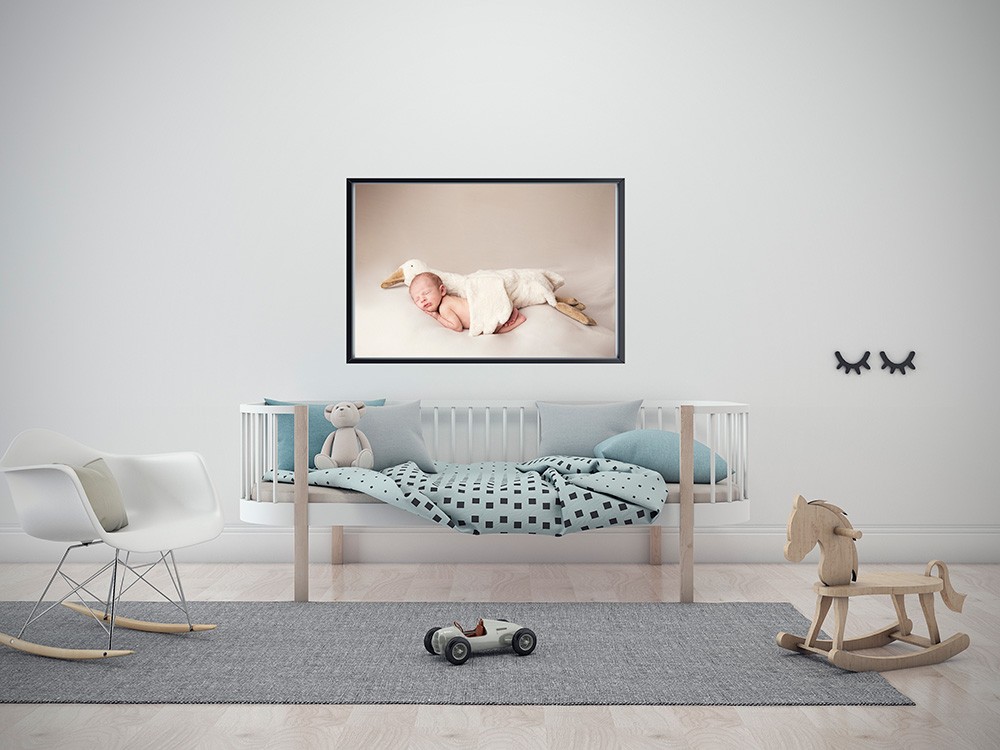 Babyfotoshooting Fotos an die Wand